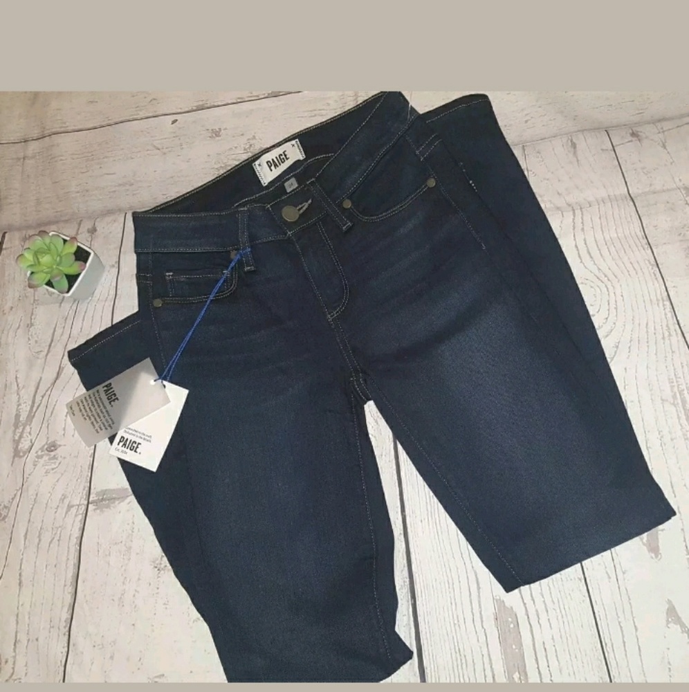 Paige Skinny Dark Wash Jeans Size: 24